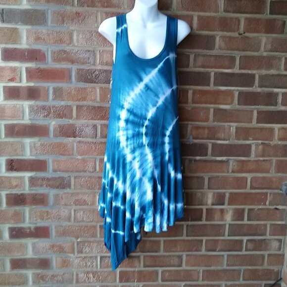 G Scent Tie Dye Asymmetrical Tank Dress Size Sm - Picture 1 of 3